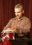 Tomas Martin Lopez, Latin percussion.  Photo by Duane Beyer.